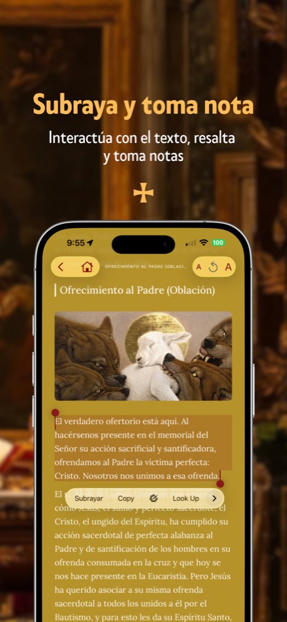 Subraya y toma nota sobre el texto de la Misa